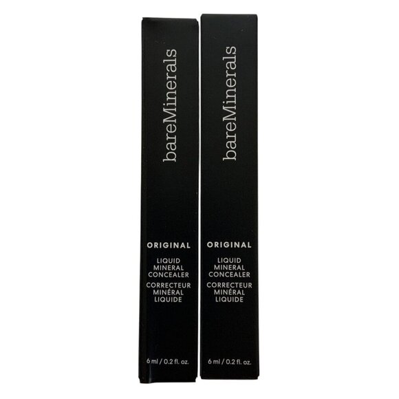 BareMinerals Original Liquid Mineral Concealer Lot of 2 Light 2C 2208 6ml Tubes - Picture 1 of 6